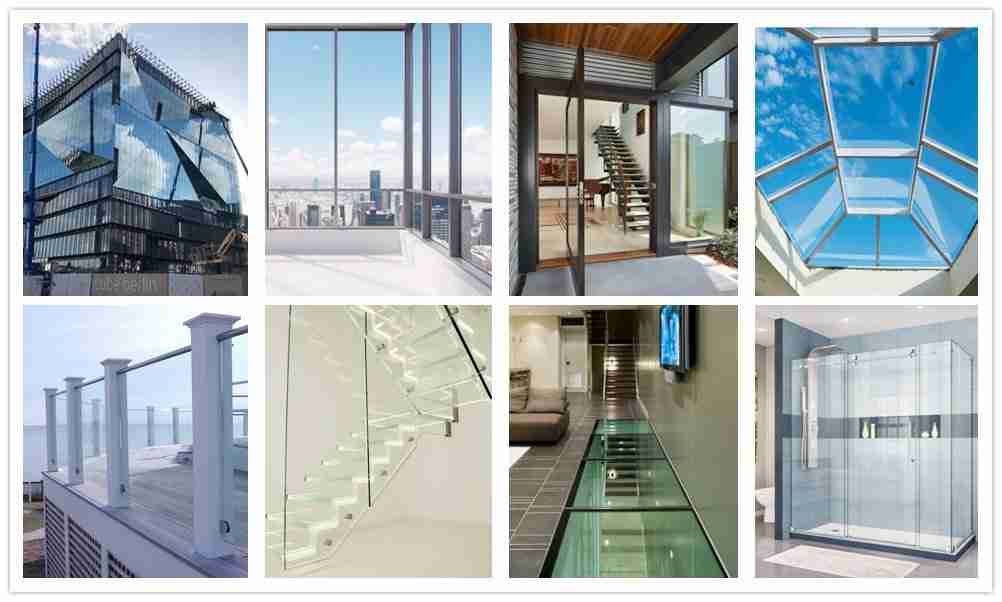 laminated glass floor, laminated glass facade, laminated glass doors, safety skylight glass, laminated glass railing, stair glass, laminated shower doors