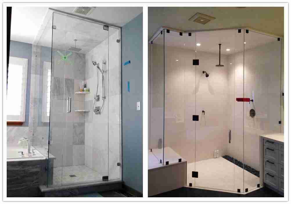 Portes de douche sans cadre
