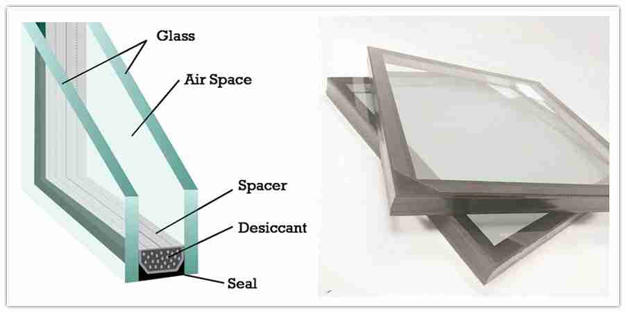 unidad de acristalamiento aislada estructura de vidrio