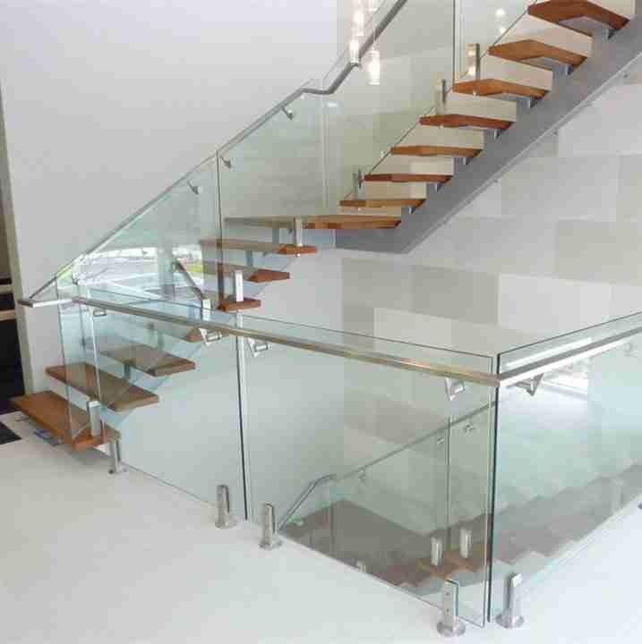 stainless steel railing glass