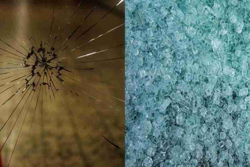rotura de vidrio templado vs rotura de vidrio flotador