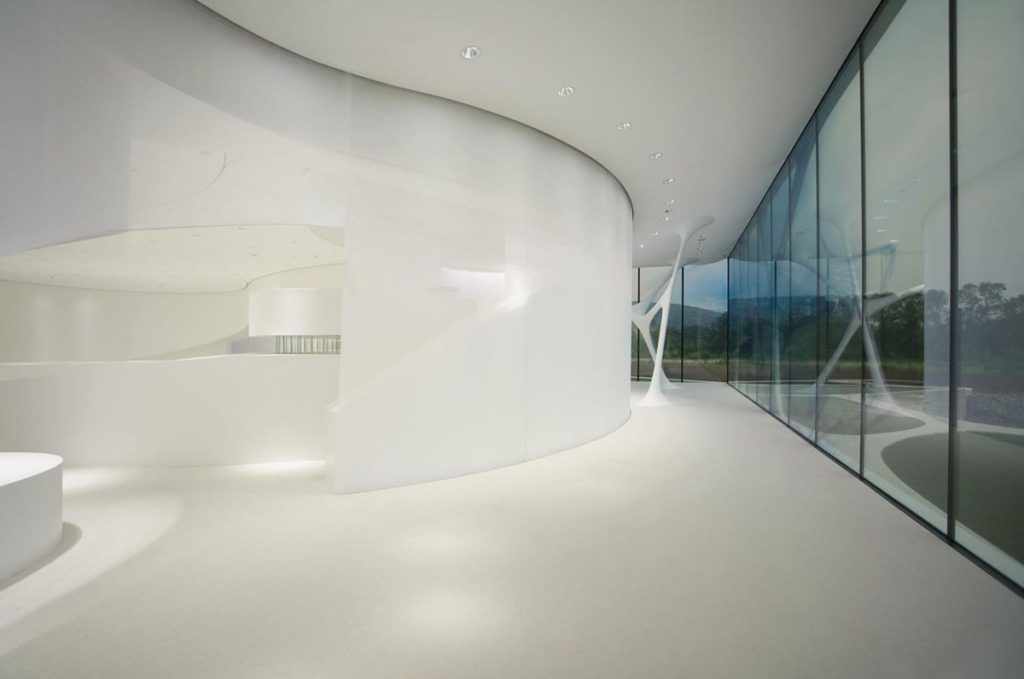 bent tempered glass for curved glass wall