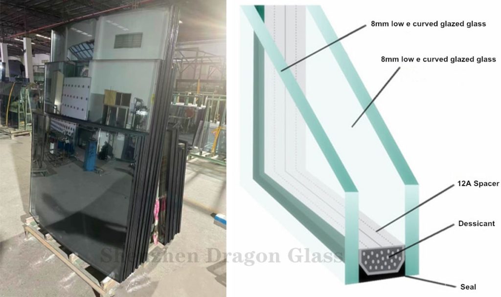 China wholesale high-quality Low-E curved double glazed glass for facade prices.