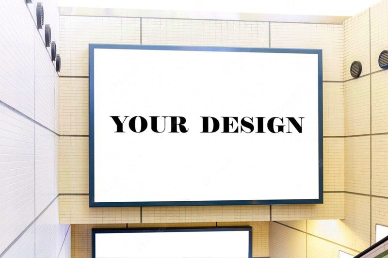 Svart silketrykk på glass for blank billboard banner lysboks mal display i t-banestasjon, 8 mm silketrykt glass leverandører