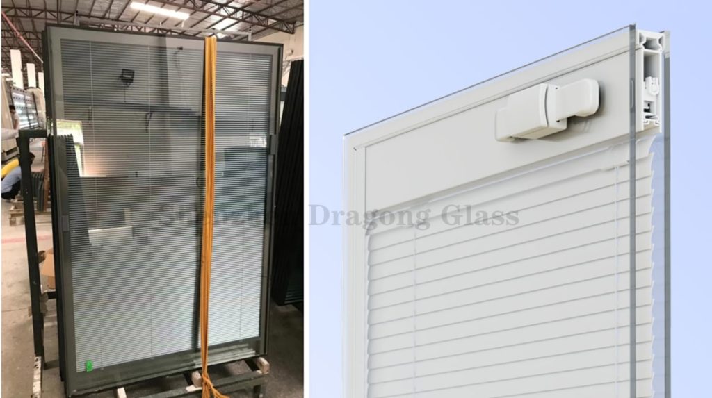 double-paned glass with window blinds inside by Shenzhen Dragon Glass-min