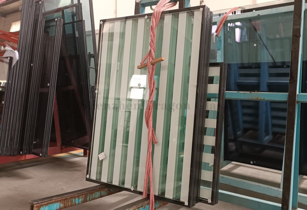 8+12A+8mm silk screen printing insulated glass panes for sale, China insulated glass panes wholesale glass manufacturer company