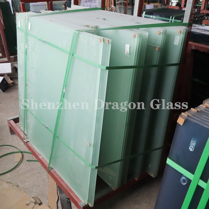 17.52mm clear frosted laminated glass canopy roof, CE certified canopy glass for sale