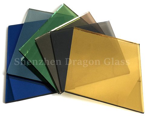 Económico ahorro de energía 8mm verde reflectante ventanas de vidrio fabricantes, Shenzhen Dragon Glass