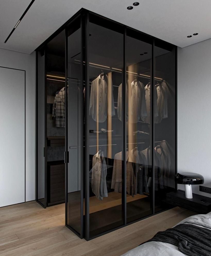smoked glass wardrobe
