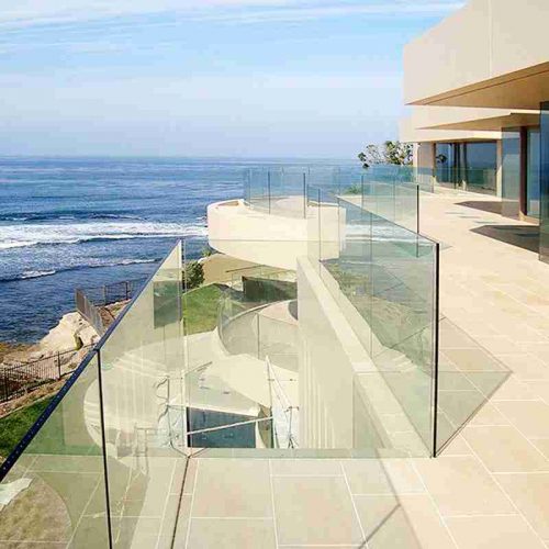 clear toughened glass for beach hotels